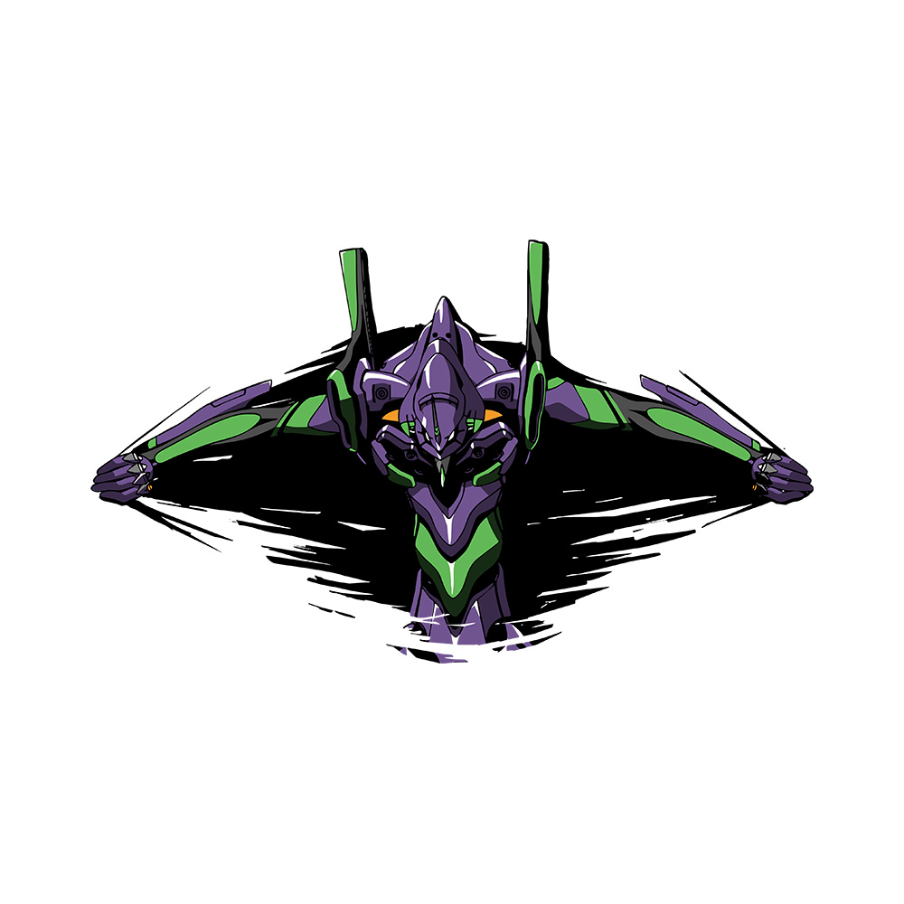 Eva AT Field Tear Art Preview Evangelion Unit-01 AT Field Tear T-Shirt - Image 2