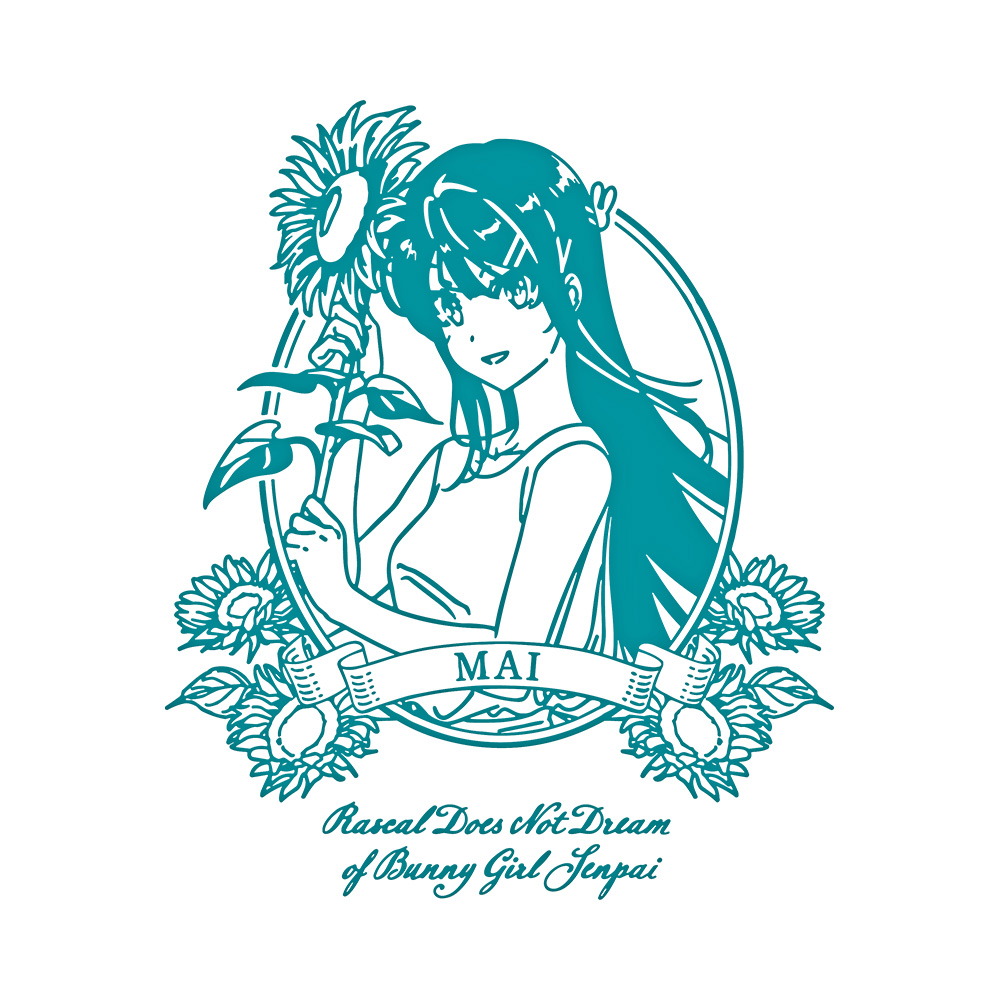 Lineart Mai Art Preview Rascal Does Not Dream, Mai T-Shirt - Image 2