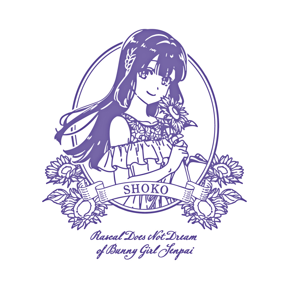 Lineart Shoko Art Preview Rascal Does Not Dream, Shoko T-Shirt - Image 2