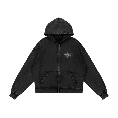 Girls Band Cry, Diamond Dust Snow Washed Zip Hoodie - Image 3