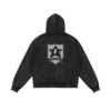 Logo Saunders University Snow Wash Zip Hoodie Back