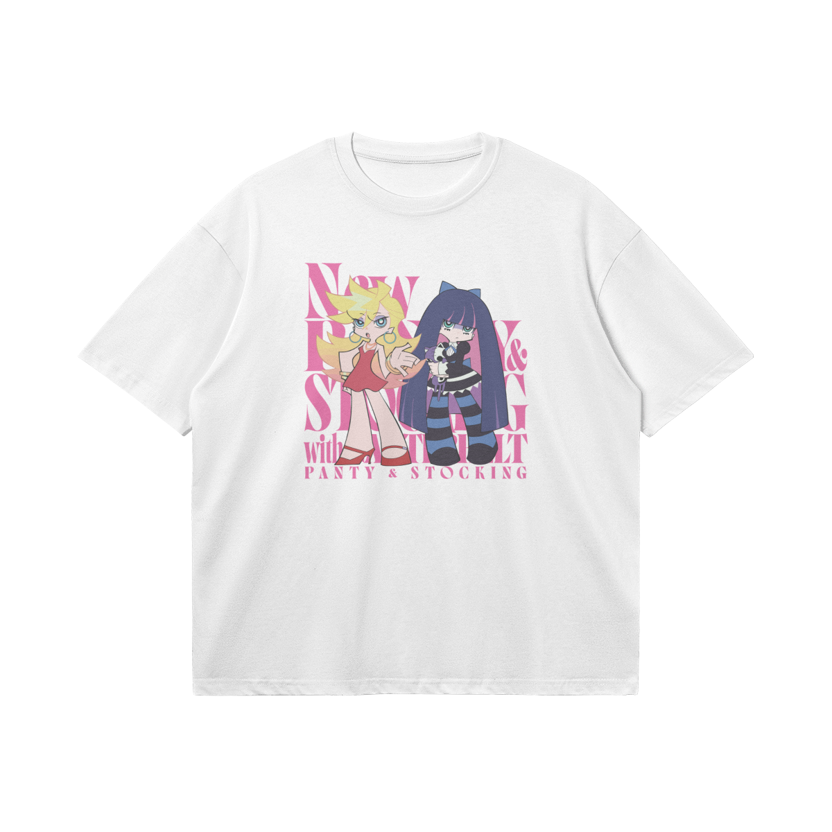 Panty and Stocking 2 Boxy T Shirt White Panty & Stocking Boxy T-Shirt