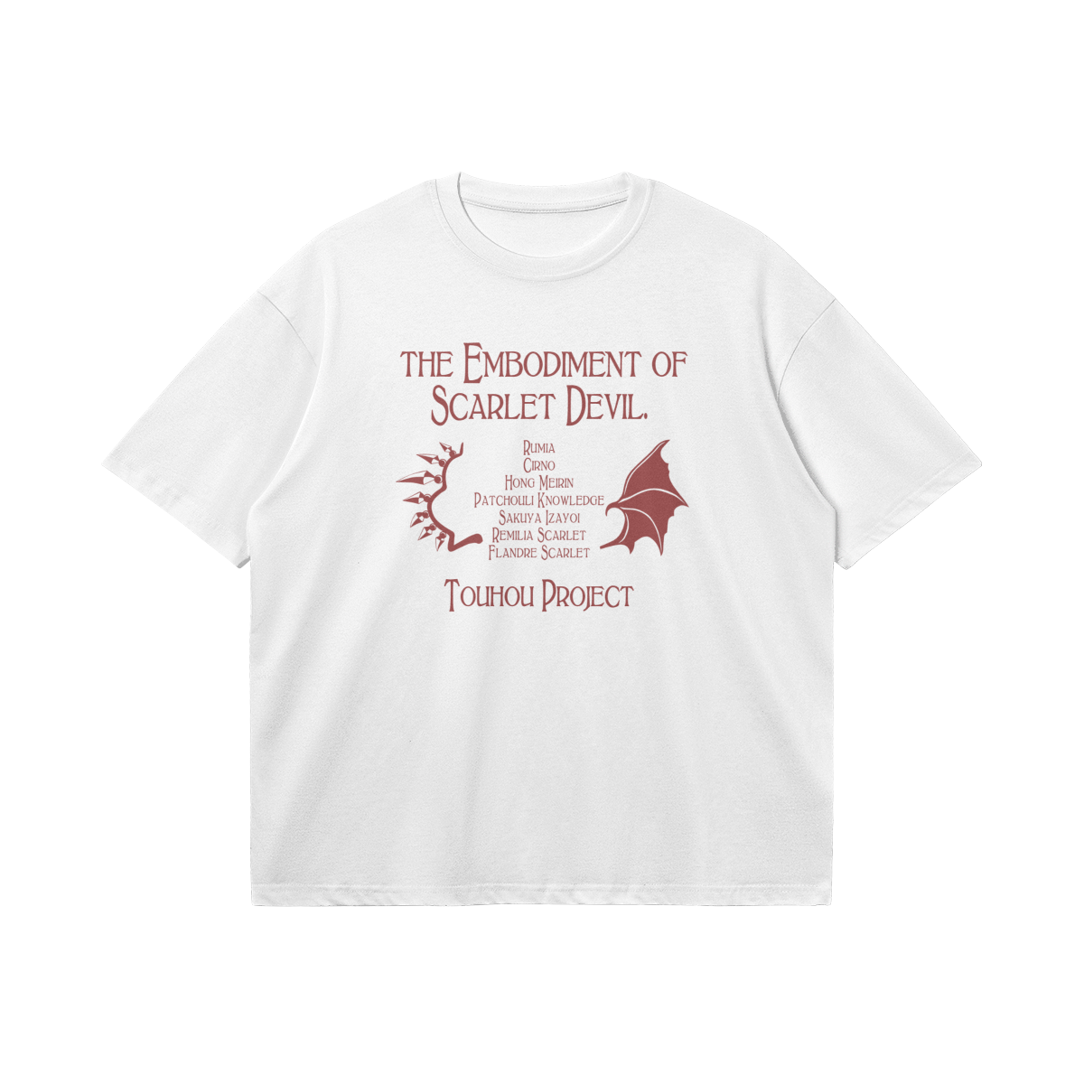 Scarlet Devil Boxy T Shirt Touhou Project, The Embodiment of Scarlet Devil Boxy T-Shirt