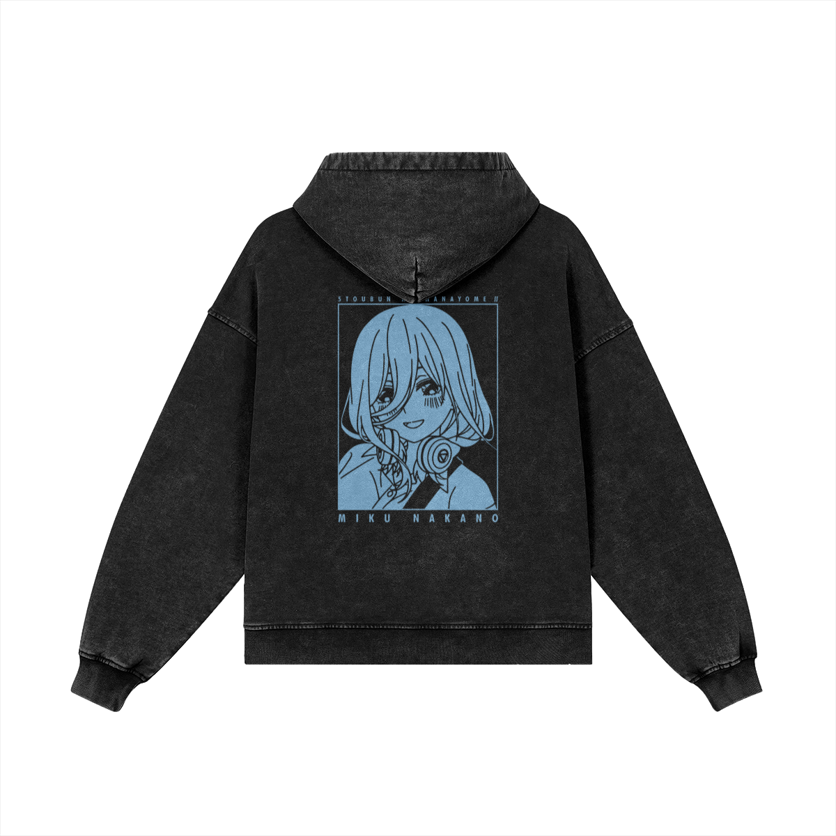 Miku Nakano Snow Washed Zip Hoodie Back Miku Nakano Snow Washed Zip Hoodie
