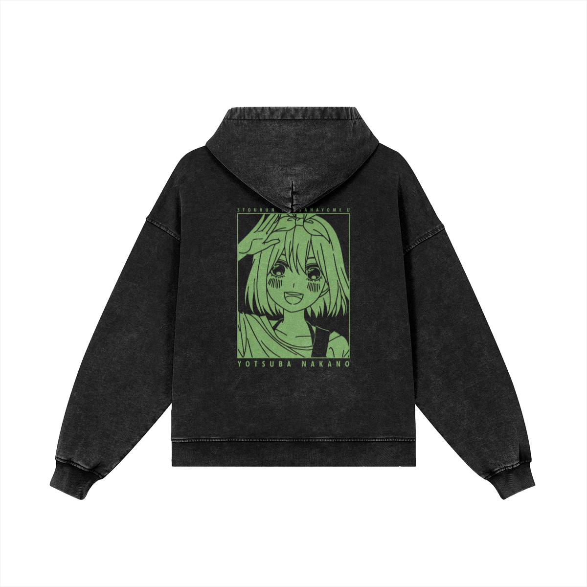 Yotsuba Nakano Snow Washed Zip Hoodie Back Yotsuba Nakano Snow Washed Zip Hoodie