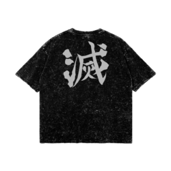 Demon Slayer Corps Snow Wash T Shirt Back