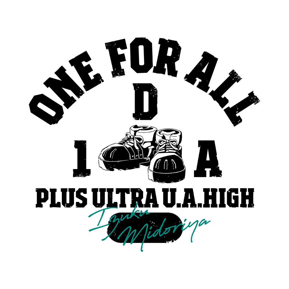 Izuku Midoriya on White Art Preview MHA Izuku Midoriya, 440GSM Oversized Hoodie - Image 2