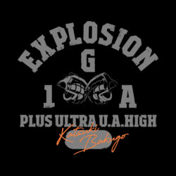 Alternative view of MHA Katsuki Bakugo, 440GSM Oversized Hoodie