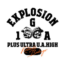 Alternative view of MHA Katsuki Bakugo, 440GSM Oversized Hoodie