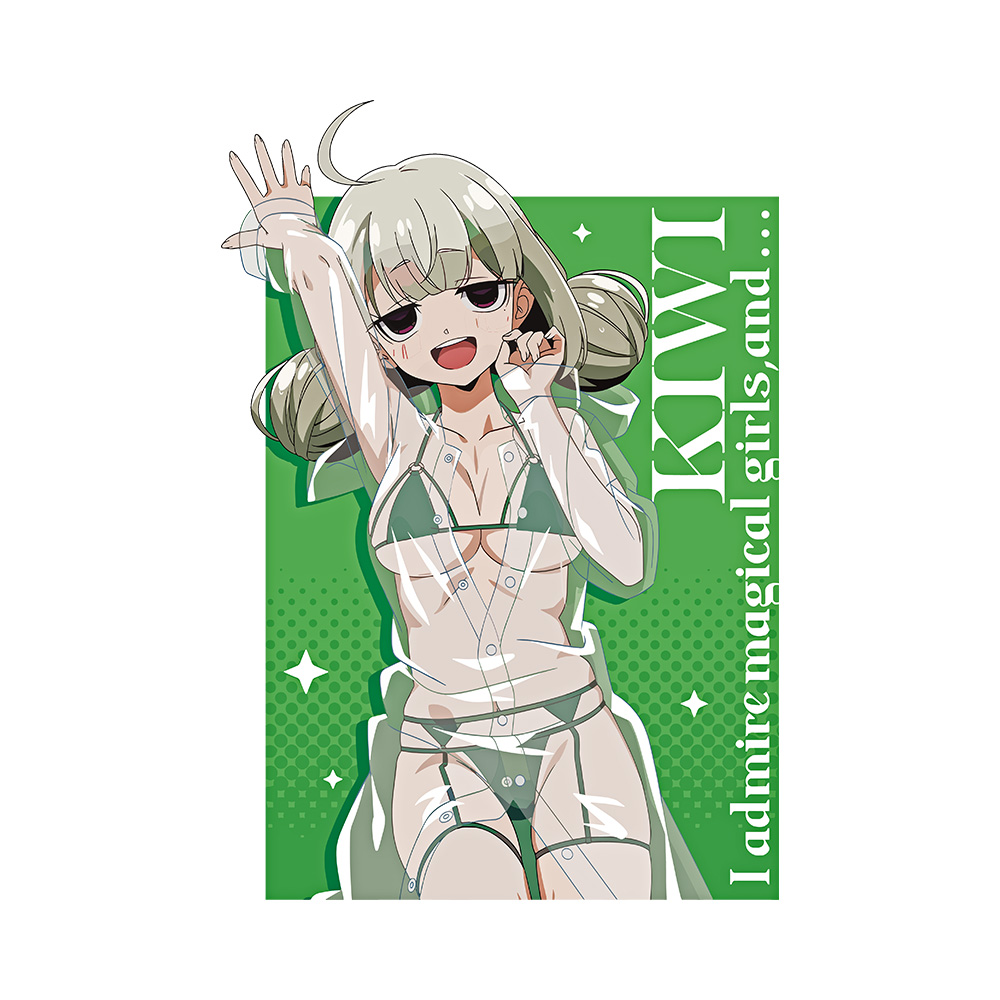 Kiwi Art Preview Gushing over Magical Girls Heavyweight T-Shirt, Kiwi - Image 2