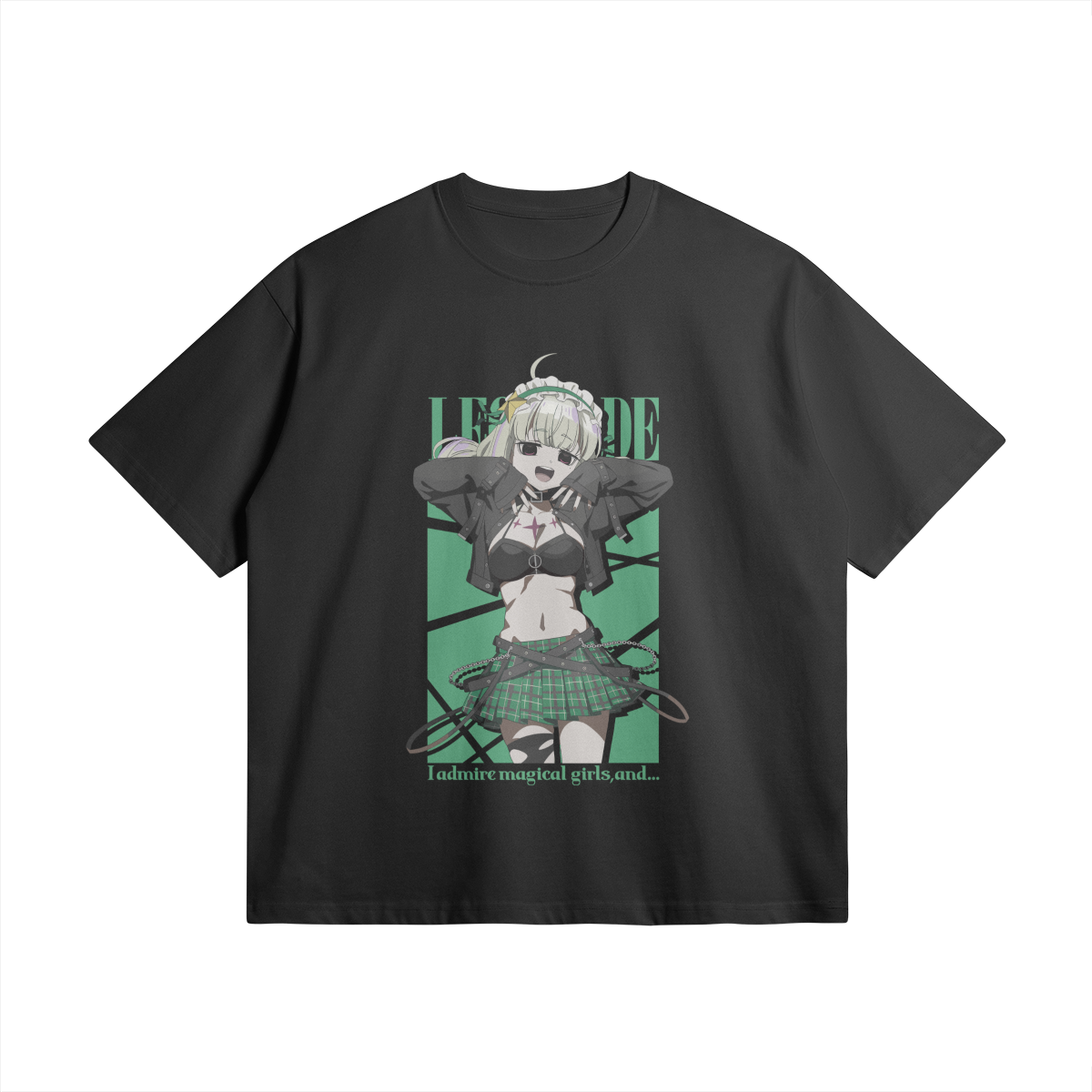 Leoparde Oversized T Shirt Gushing over Magical Girls Heavyweight T-Shirt, Leoparde