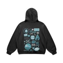 Miku Oversized 440GSM Hoodie Back Miku Hoodie, Oversized 440GSM Faded Wash Effect