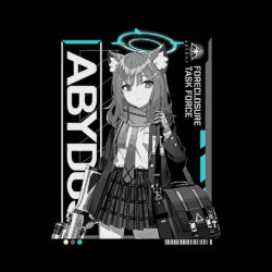 Alternative view of Blue Archive Shiroko T-Shirt