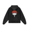 Uchiha Snow Washed Zip Hoodie