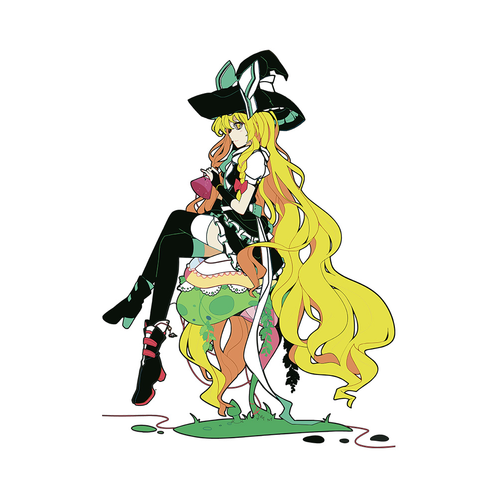 Art Marisa Kirisame Preview Marisa Kirisame, Touhou Project Oversized Graphic T-Shirt - Image 2