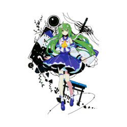 Alternative view of Sanae Kotiya, Touhou Project Oversized Graphic T-Shirt