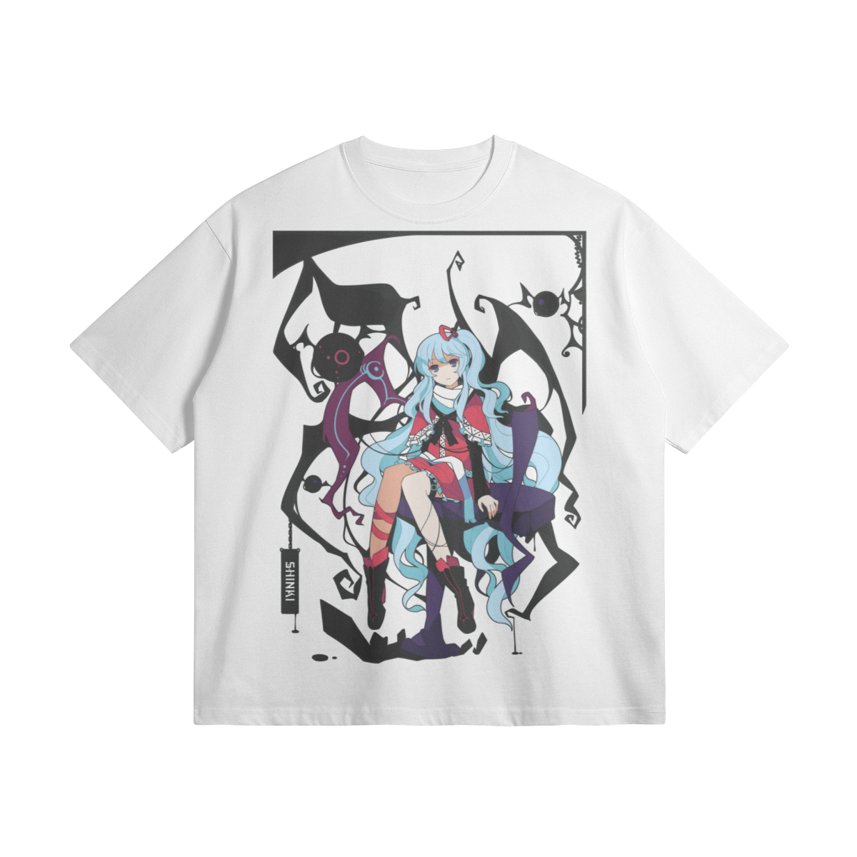 Art Shinki Oversized T Shirt Shinki, Touhou Project Oversized Graphic T-Shirt