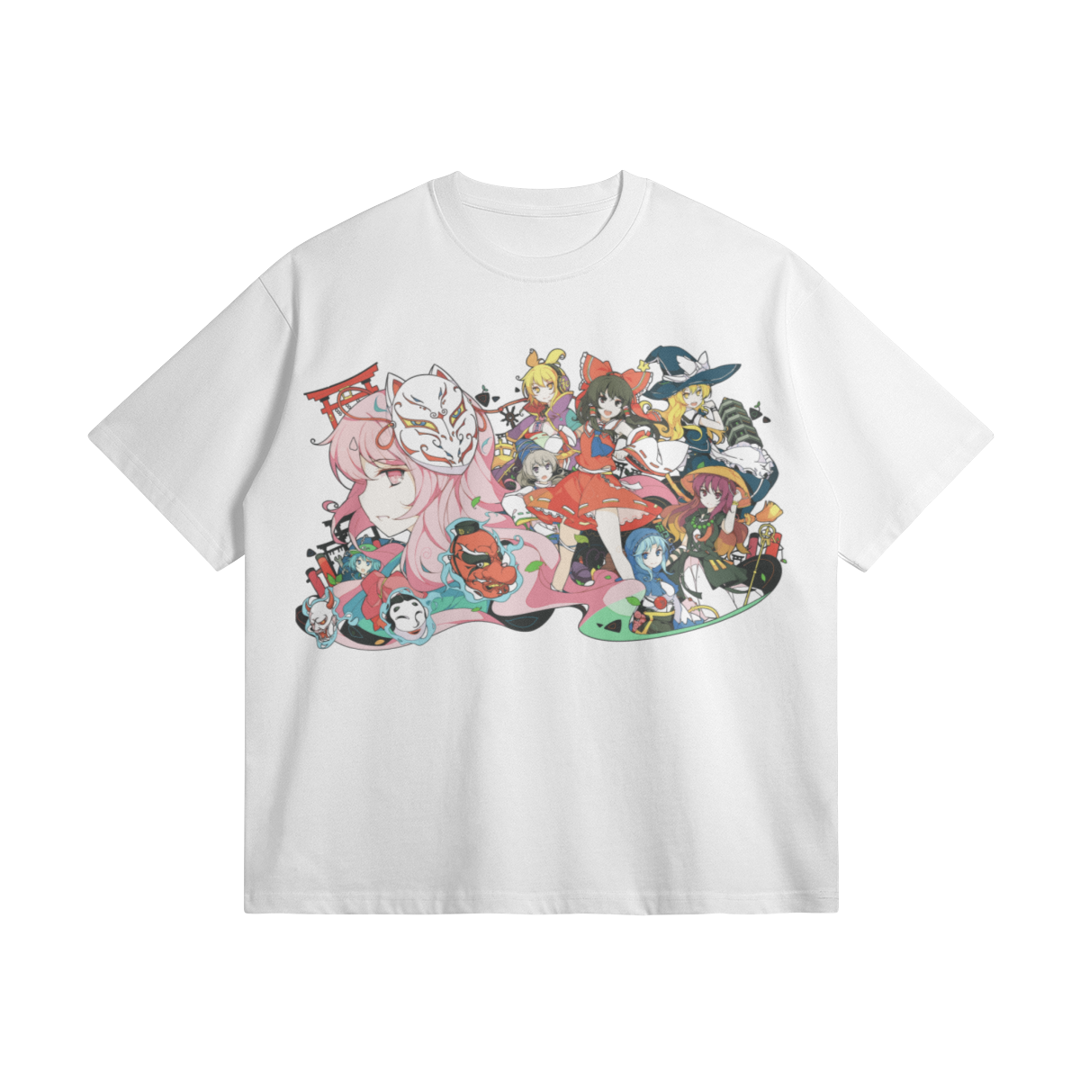 Art Touhou 2 Oversized T Shirt Touhou Project Oversized Graphic T-Shirt