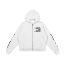 Escape the Mimic 440GSM Zip Hoodie Front Frieren “Escape the Mimic” 440GSM Zip Hoodie