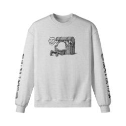 Escape the Mimic Gray Sweatshirt Front Frieren “Escape the Mimic” Sweatshirt