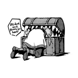 Escape the Mimic on White Front Art Preview