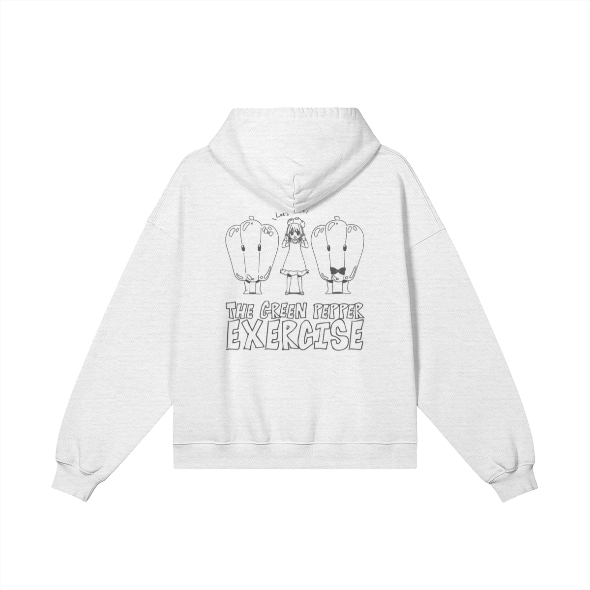 Green Pepper Exercise 440GSM Zip Hoodie Back