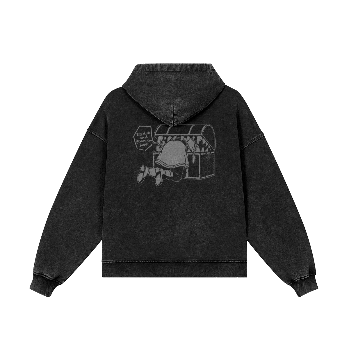 Mimic 440GSM Snow Wash Zip Hoodie Back Frieren, Mimic Snow Washed Zip Hoodie