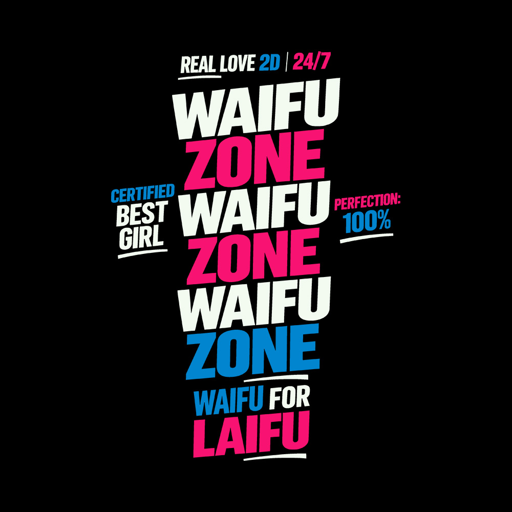 Waifu Zone Art Preview Waifu Zone T-Shirt - Image 2