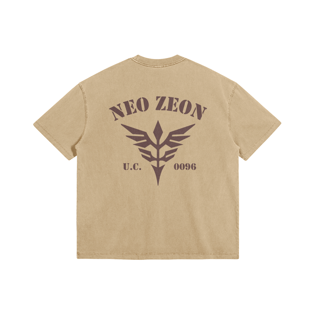 Neo Zeon UC 0096 285GSM Faded Wash T Shirt Back