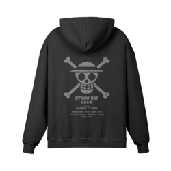 One Piece Straw Hat Crew, Washed and Faded Hoodie (440 GSM)