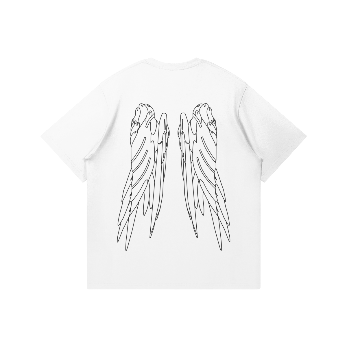 Wing Gundam T Shirt Back Gundam Wing Zero System T-Shirt - Image 2