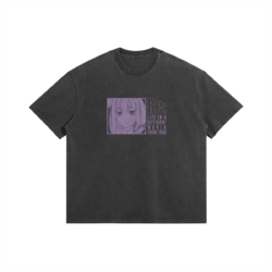 Emilia Re:Zero 285GSM Faded Wash Anime T-Shirt