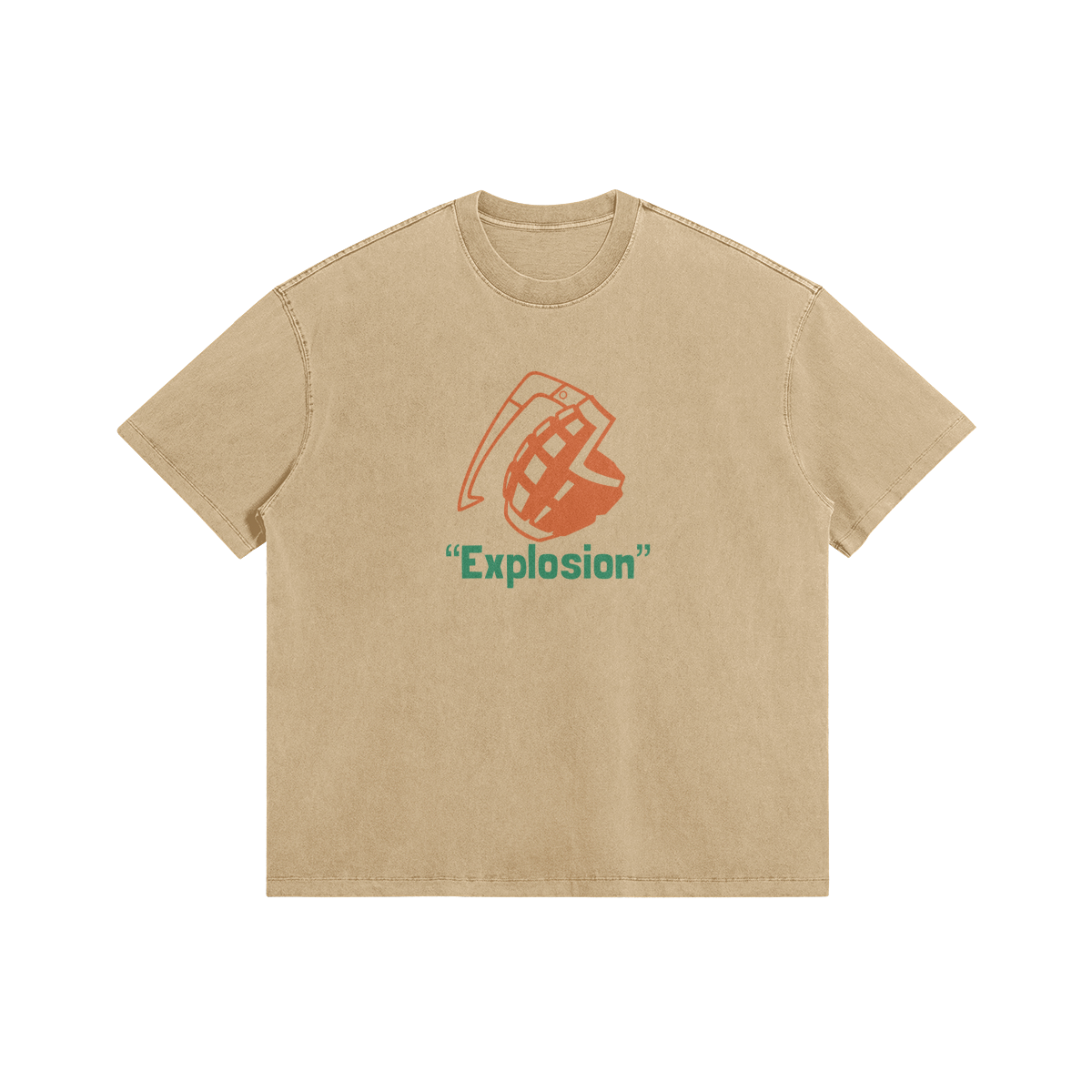 Explosion 285GSM Faded T Shirt Explosion - 285gsm Faded Wash T-Shirt