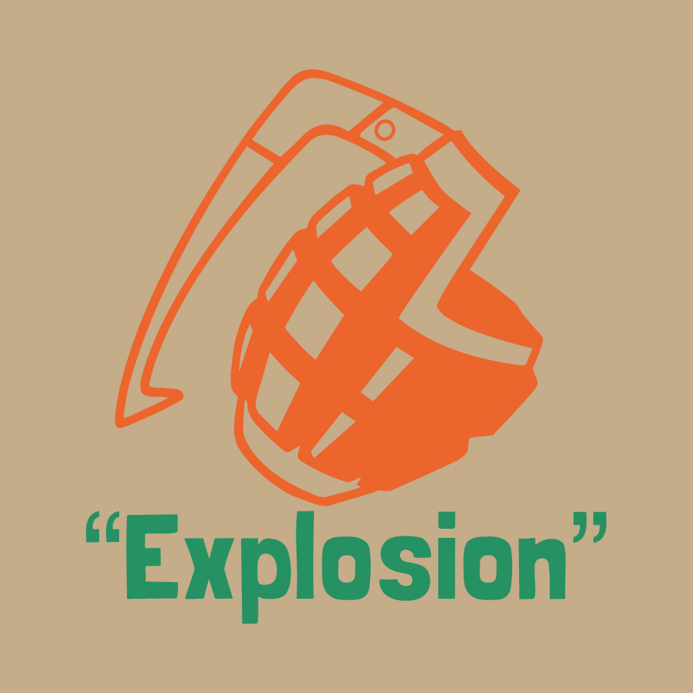 Explosion Art Preview Explosion - 285gsm Faded Wash T-Shirt - Image 2