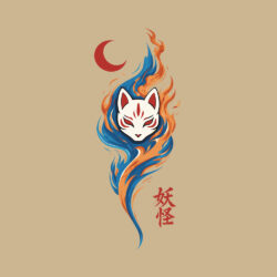 Alternative view of Foxfire Under the Moon - Heavyweight 285GSM Washed T-Shirt