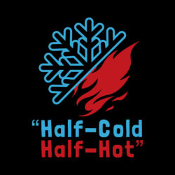 Alternative view of Half Cold Half Hot - 285gsm Faded Wash T-Shirt