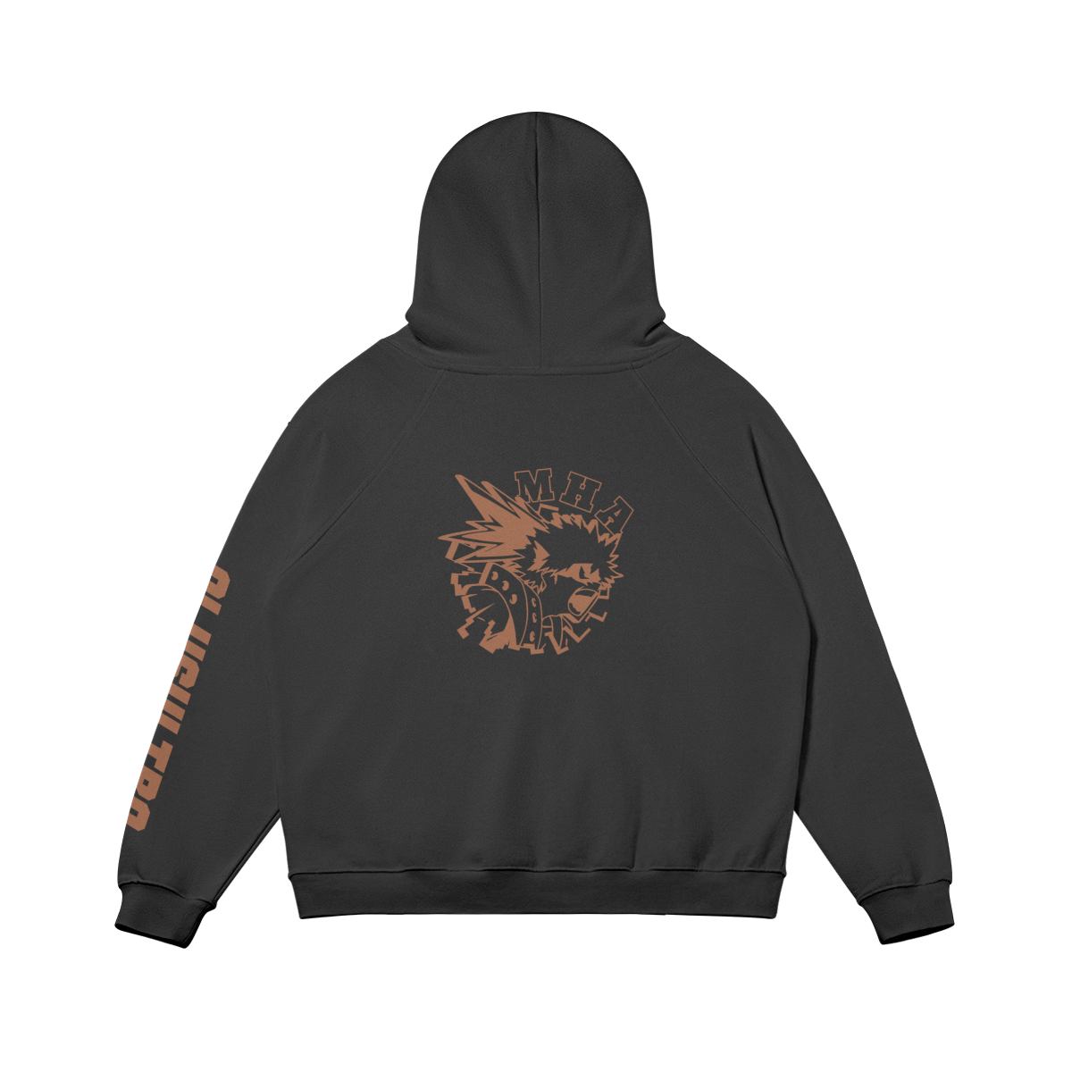 Katsuki Bakugo 380GSM Hoodie Back Katsuki Bakugo Heavyweight Hoodie - Image 2