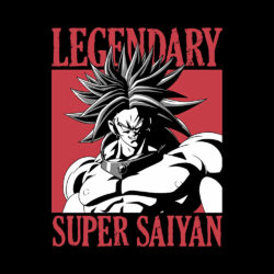 Alternative view of Broly Legendary Super Saiyan - 285GSM Faded Wash T-Shirt