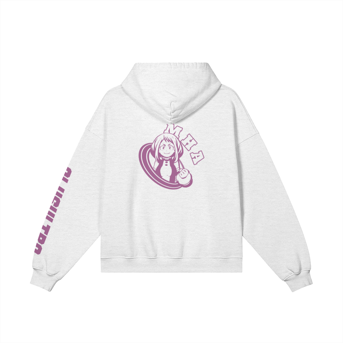 Ochaco Uraraka 440GSM Zip Hoodie Back Ochaco Uraraka Zip Hoodie - 440GSM Heavyweight Hoodie - Image 2