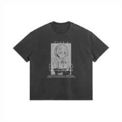 Re:Zero Ram Faded Wash T-Shirt - 285gsm Heavyweight Anime T-Shirt