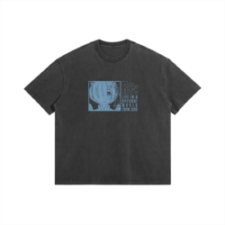 Rem Re:Zero 285GSM Faded Wash Anime T-Shirt