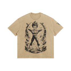 Vegeta Saiyan Pride T-Shirt - 285gsm Faded Wash DBZ Shirt