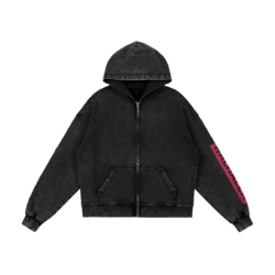 Alternative view of Walhalla Headless Angel 440GSM Snow Washed Zip Hoodie