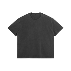 285GSM Faded Wash T Shirt Black Front