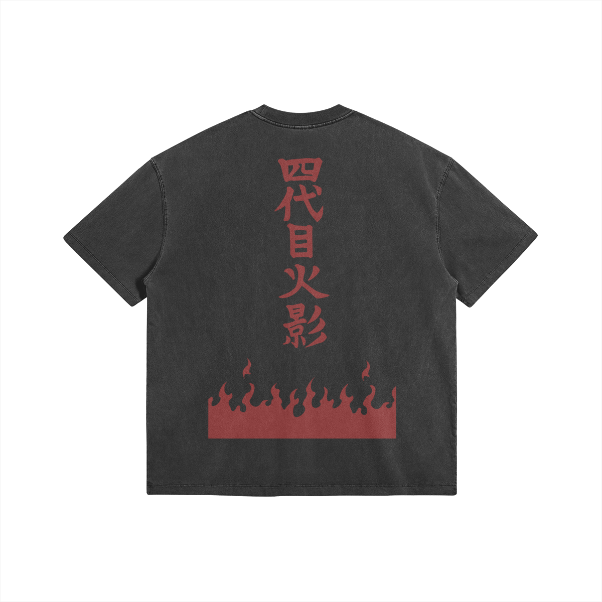 Fourth Hokage 285GSM Faded Wash T Shirt Back Fourth Hokage - 285gsm Faded Wash T-Shirt - Image 2