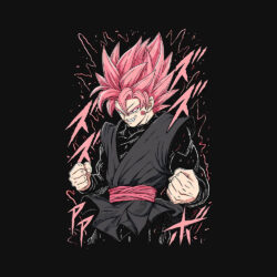 Alternative view of Goku Black - 285gsm Faded Wash T-Shirt