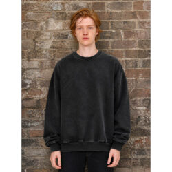 440GSM Faded Wash Sweatshirt Model