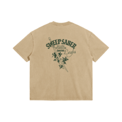 Alternative view of Leafa Sylph Warrior - 285gsm Faded Wash T-Shirt
