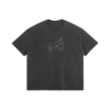 Ai Gray 285GSM Faded Wash T Shirt Front Ai Gray 285GSM Faded Wash T Shirt Front