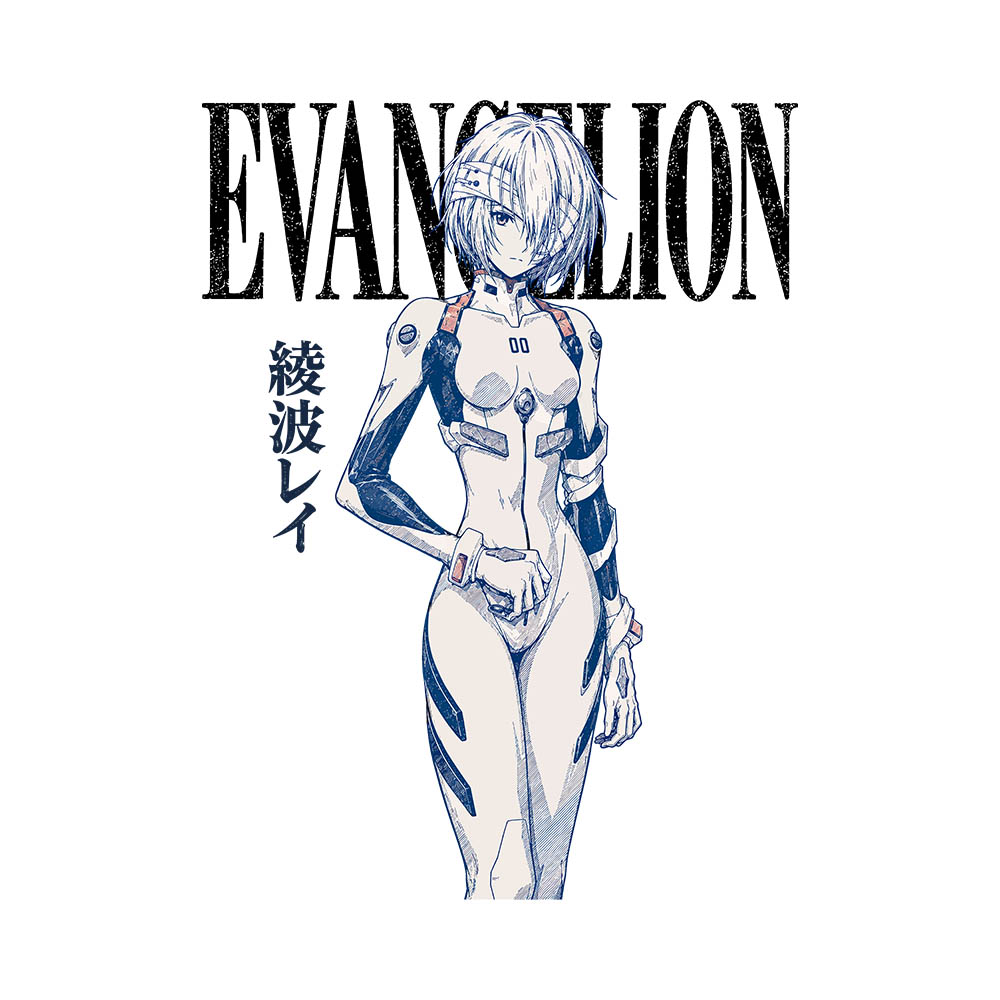 Ayanami Back Art Preview Ayanami Rei - 305GSM Oversized T-Shirt - Image 3